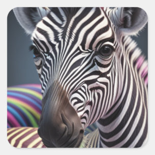 Cute Baby Giraffe Square Sticker