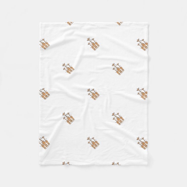 Cute Baby Giraffes, safari animals Fleece Blanket (Front)