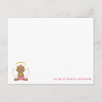 Cute Baby Girl Baptism Thank You Notes