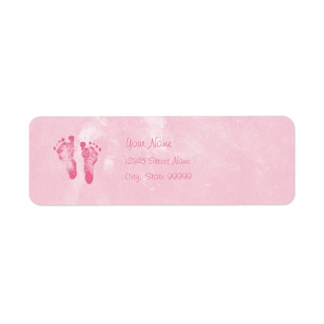 Cute Baby Girl Footprints With Name (Front)