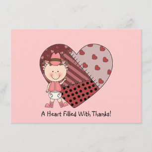 Cute Baby Girl Horse Pony Western Thank You Card