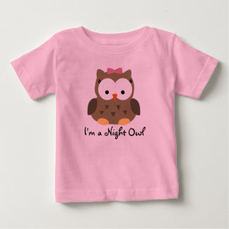 Cute Baby Girl Night Owl T-Shirt