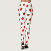 Cute Baby Girl Red Strawberry Lovers Leggings (Back)