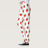 Cute Baby Girl Red Strawberry Lovers Leggings (Left)