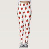 Cute Baby Girl Red Strawberry Lovers Leggings (Front)