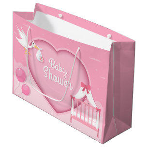 cute baby girl shower  large gift bag