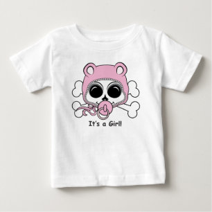 Cute Baby Girl Skull T-Shirt