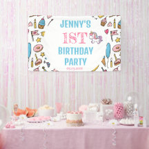 Cute Baby Girl Unicorn Any Age Birthday Party 