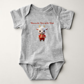 Cute Baby Goat Born in the Year of the Goat Bodysuit