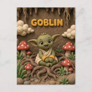 Cute Baby Goblin, Mythical Postcard