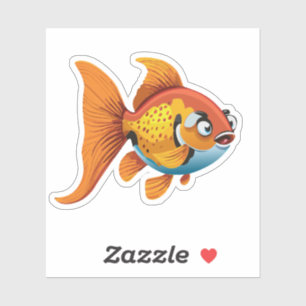 Cute Baby Goldfish Cartoon Charactor