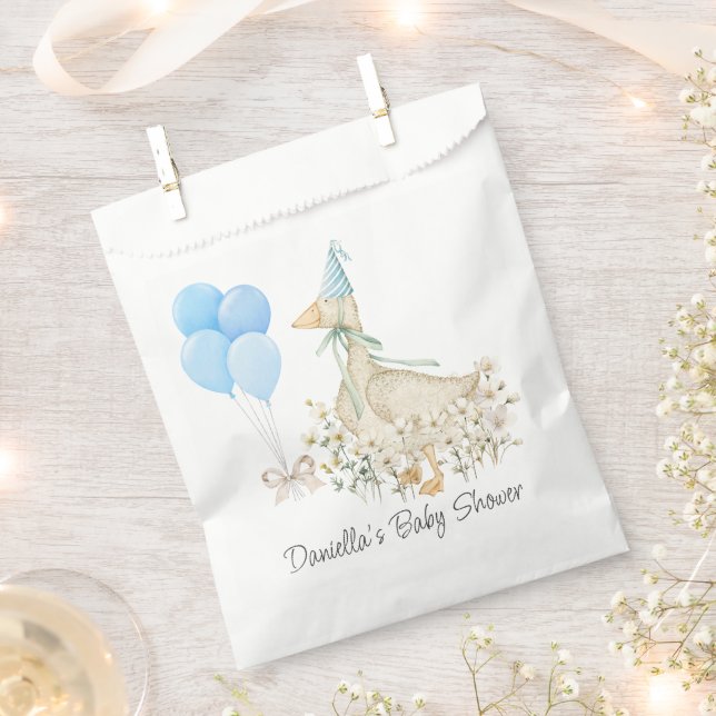 Cute Baby Goose Baby Shower Gifts Favour Bags (Clipped)