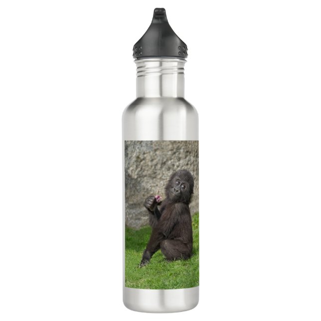 Cute Baby Gorilla Coffee 710 Ml Water Bottle (Right)