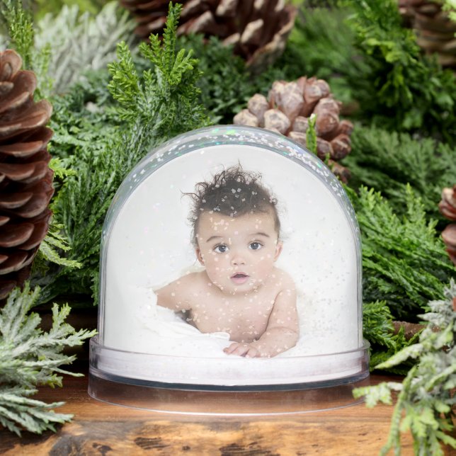 Cute Baby Grandchild Family Member Photos Snowglobe (Winter)