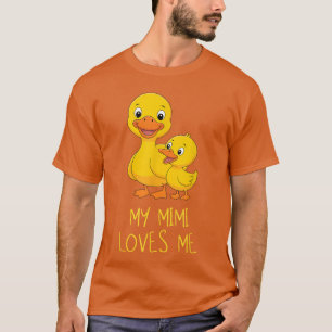 Cute Baby Grandma My Mimi Loves Me Duck retro T-Shirt
