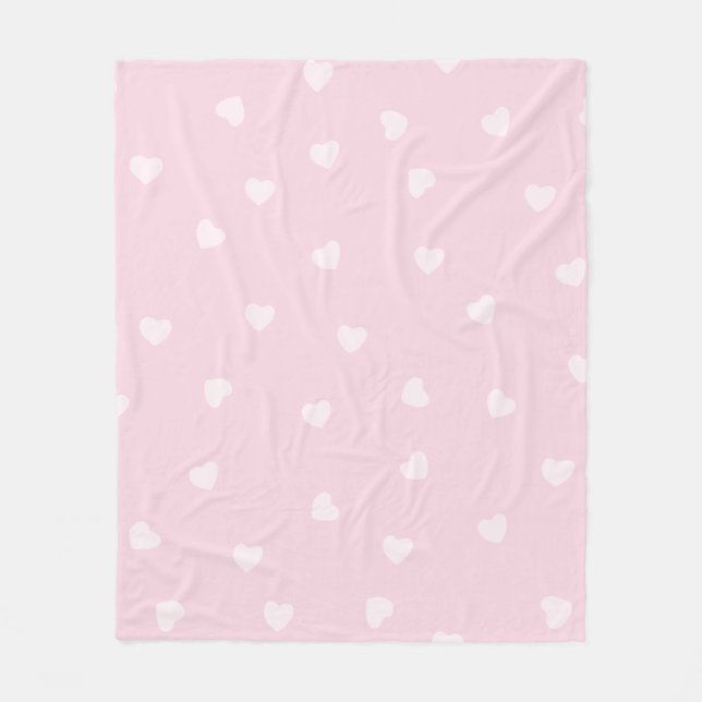 Cute baby heart fleece blanket (Front)