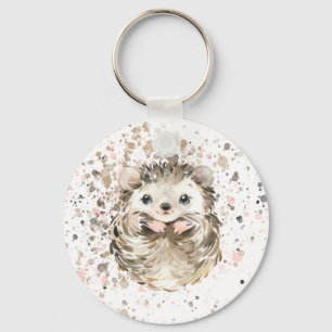 Cute Baby Hedgebog Key Ring
