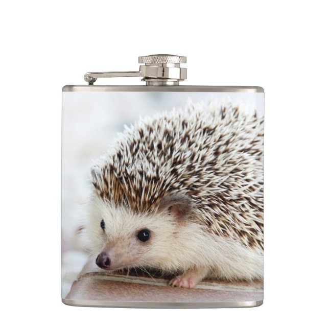 Cute Baby Hedgehog Flask (Front)