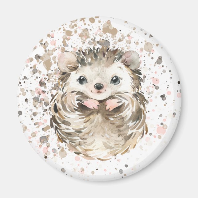 Cute Baby Hedgehog Magnet (Front)