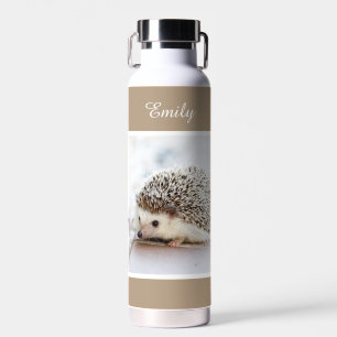 Cute Baby Hedgehog Personalised Water Bottle