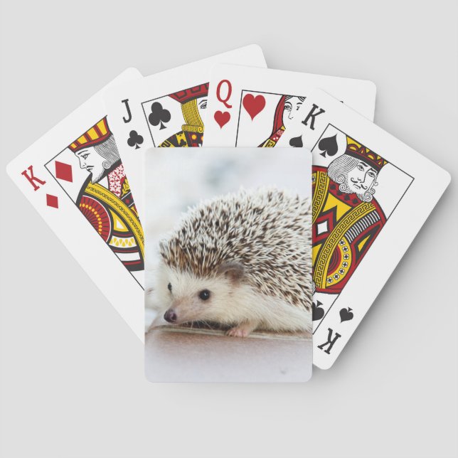 Cute Baby Hedgehog Playing Cards (Back)