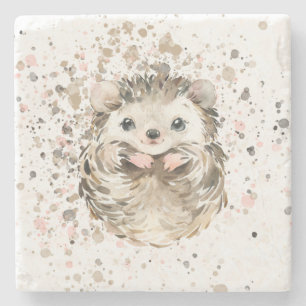 Cute Baby Hedgehog Stone Coaster
