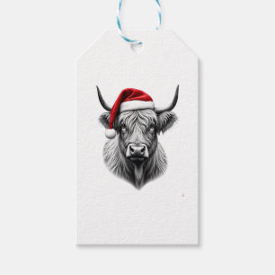 Cute Baby Highland Cow Christmas Santa Gifts Xmas Gift Tags