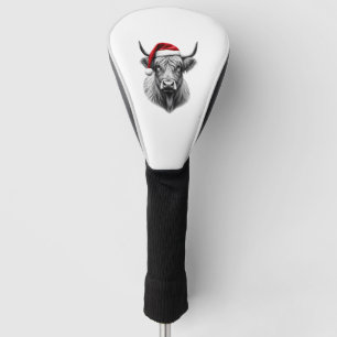 Cute Baby Highland Cow Christmas Santa Gifts Xmas Golf Head Cover