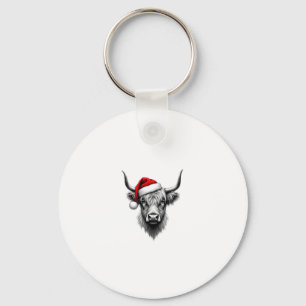 Cute Baby Highland Cow Christmas Santa Gifts Xmas  Key Ring