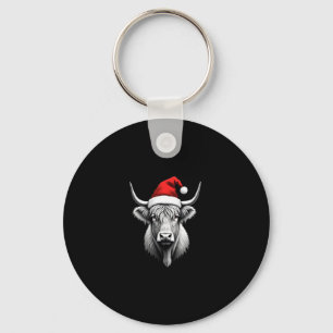 Cute Baby Highland Cow Christmas Santa Gifts Xmas  Key Ring