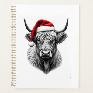 Cute Baby Highland Cow Christmas Santa Gifts Xmas  Planner