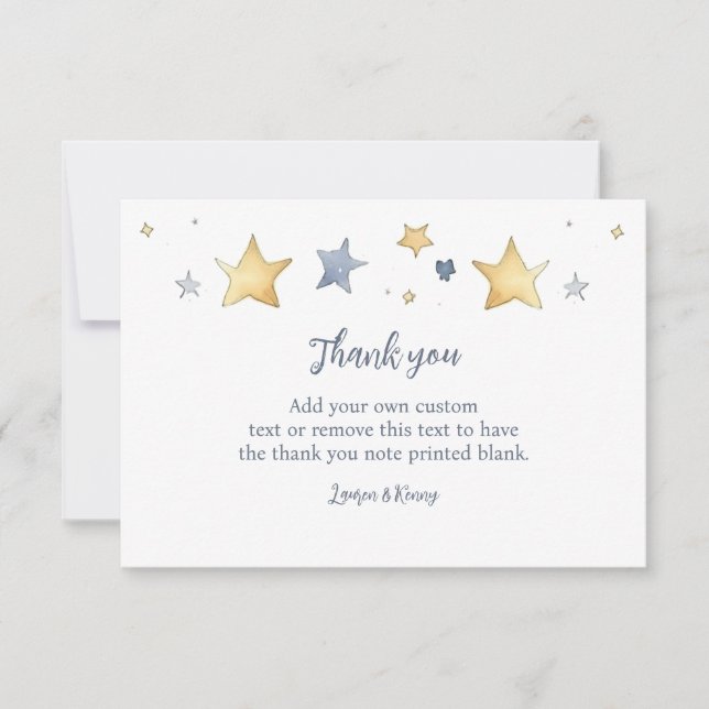 Cute baby hippo baby shower thank you card (Front)