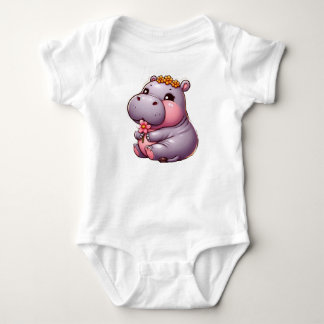 Cute Baby Hippo Baby Wear Bodysuit