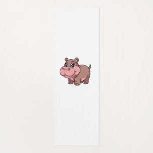 Cute Baby Hippo Moo Deng Long Sleeve T-Shirt Yoga Mat