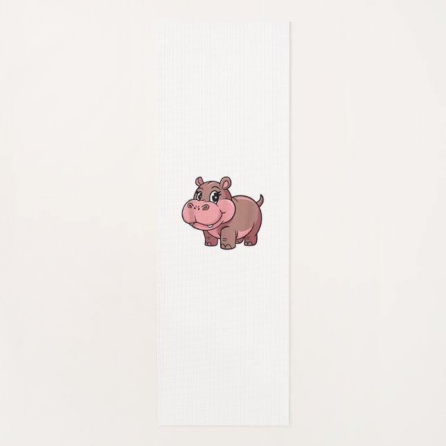 Cute Baby Hippo Moo Deng Tank Top_1 Yoga Mat (Front)