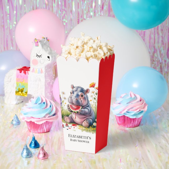 Cute Baby Hippopotamus Watermelon Baby Shower Favour Box (Party)