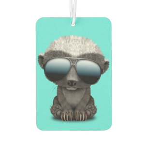 Cute Baby Honey Badger Wearing Sunglasses Car Air Freshener