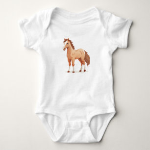 Cute Baby Horse, Sweet Horse, Farm Animal  Bodysuit