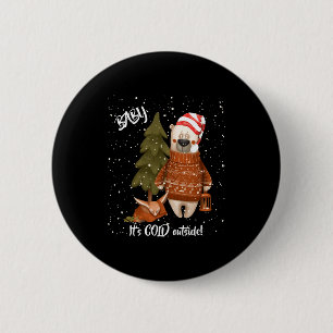 Cute Baby Its Cold Outside Bear And Fox T Shirt  6 Cm Round Badge