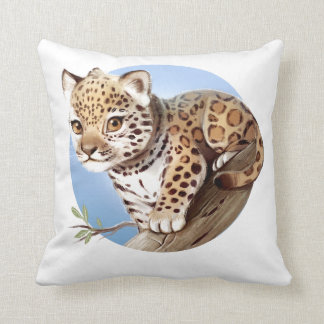 Cute Baby Jaguar Cub Illustration – Pillow