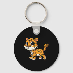 Cute Baby Jaguar - Jungle Animal Cat Lover Tee  Key Ring