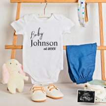 Cute Baby Johnson Personalised Est. 20XX Unisex