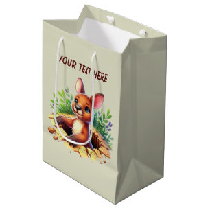 Cute baby Kangaroo customizable  Medium Gift Bag