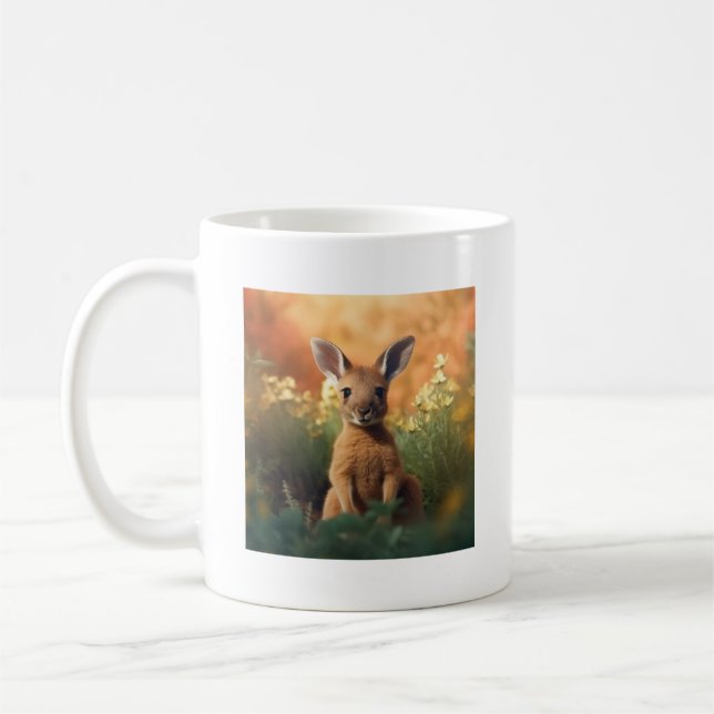 Cute Baby Kangaroo Mug - Cute Animal Mugs (Left)