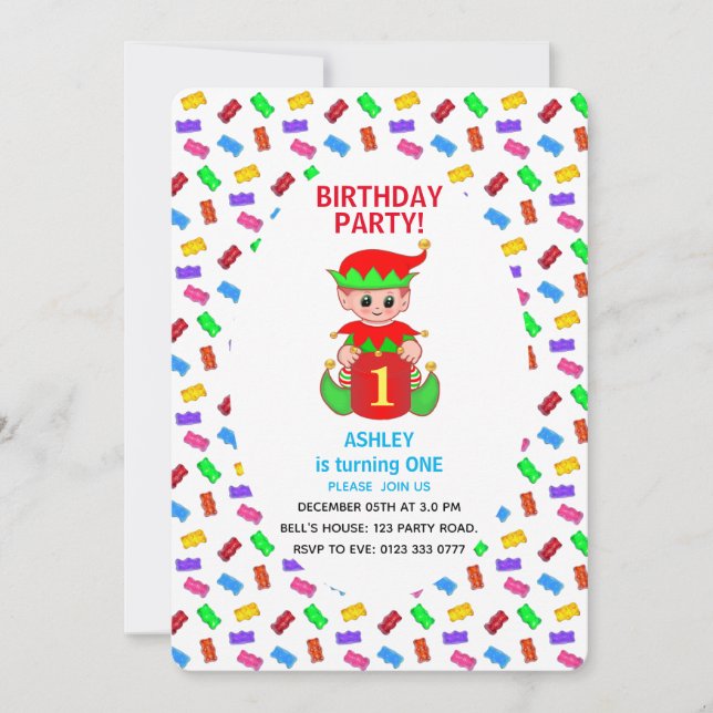 Cute Baby/Kid Birthday Invitation (Front)