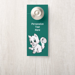 Cute Baby Kitten Adorable Cat Personalised Room Door Hanger