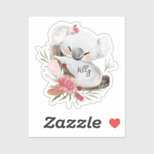 Cute Baby Koala Gold Speckle Custom Name    