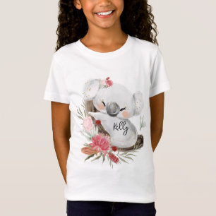Cute Baby Koala Gold Speckle Custom Name T-Shirt