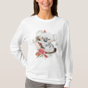 Cute Baby Koala Gold Speckle Custom Name T-Shirt
