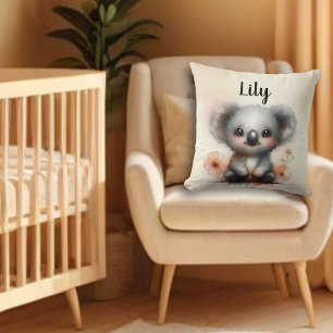 Cute Baby Koala Personalised Name Cushion